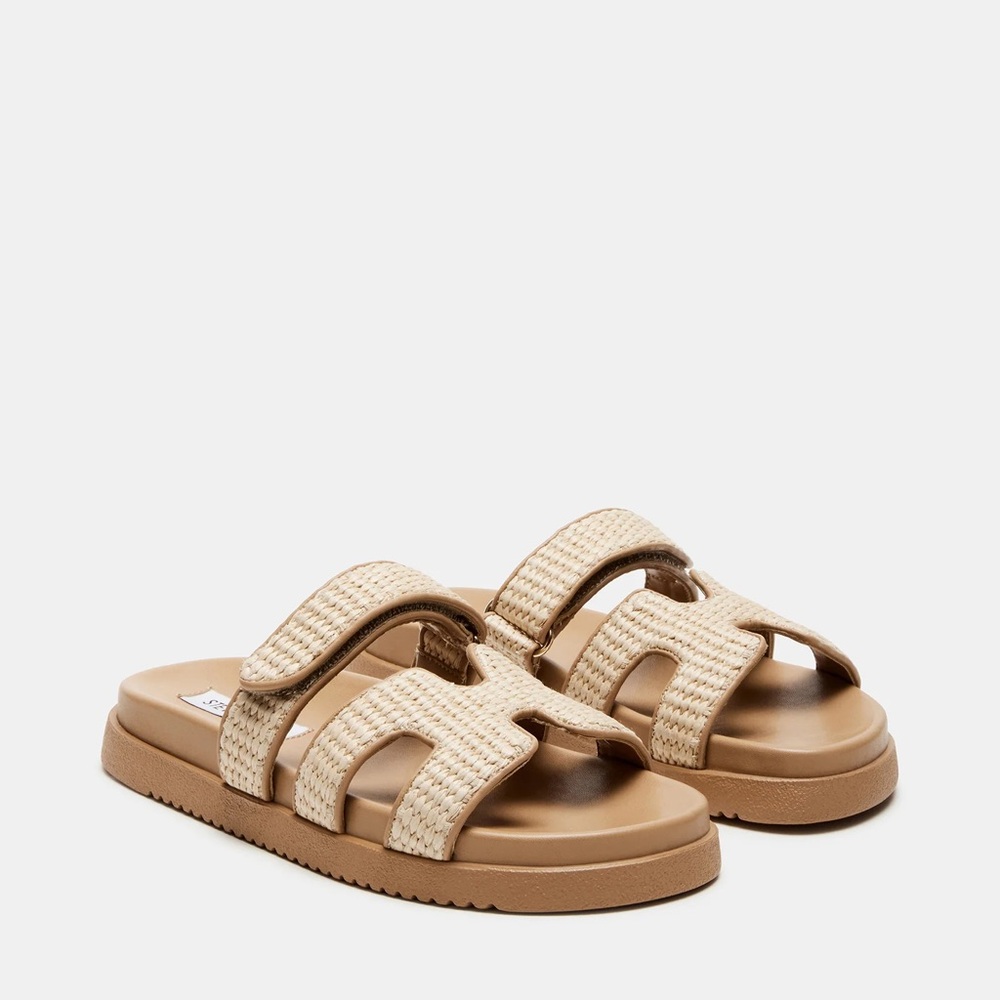 MAYVEN NATURAL RAFFIA STEVE MADDEN SANDALS